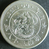 竜50銭銀貨(下切) 明治38年