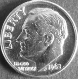 ルーズベルト銀貨　西暦1963年