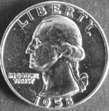 ワシントン銀貨　西暦1958年
