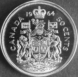 カナダ銀貨　西暦1964年