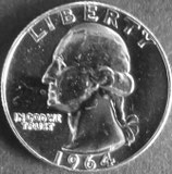 ワシントン銀貨　西暦1964年