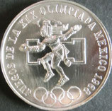 メキシコオリンピック銀貨　西暦1968年