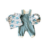 Set Latzhose/Shirt/Lätzchen Gr. 56