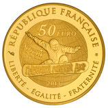 50 euros Snowboard JO d'hiver 2013 en or 1/4 oz