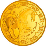 50 euros Année du cheval 2014 en or 1/4 oz