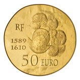 50 euros Henri IV 2013 en or 1/4 oz