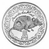 1/4 euro argent Année du rat 2008