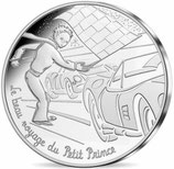 10 euros argent Petit prince aux courses de voiture