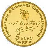 5 euros Abbé Pierre 2012 en or 1/25 oz