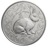 5 euros argent Année du lapin 2011