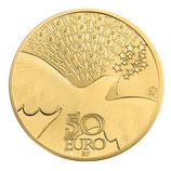 50 euros Europa 1/4 once or 70 ans de Paix en Europe 2015