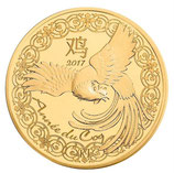 50 euros Année du coq 2017 en or 1/4 oz