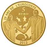 5 euros Europa 2012 en or 0,5 gr.