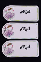 Étiquettes à personnaliser - modèle fleurs et abeilles
