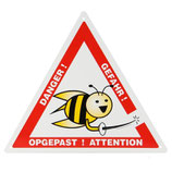 Panneau attention abeilles triangle