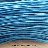 Cordón algodón encerado color Azul claro 1,5mm (4 metros)