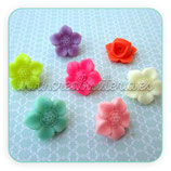 Botones vintage FLOR color pastel (10 unidades)