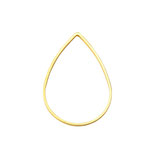 Aro dorado Latón lágrima/gota 17x25mm- A031 - 10 unidades
