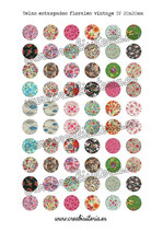 60 Imágenes de estampados tela Retro IV 20x20mm