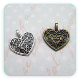 Charm corazón labradito anilla trasversal  CHAOOO-K02319 (20 unidades)