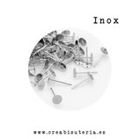 INOX - Pendiente base botón 4mm lisa  ACERO INOX   ACCBAS-R1917 (50 pares)