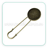 Broche - imperdible camafeo  25mm (10 unidad)