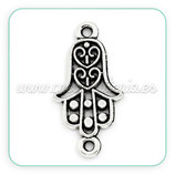 Conector Espiritual 1 -Mano de Fatima plata vieja  pequeña P112 (20 unidades)
