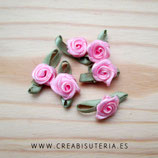 Adorno 10 Flores de tela color rosa claro ADO-C11795