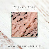 Abalorios Piedra natural Cuarzo Rosa  (80 cm aprox.) CUARZROSA07
