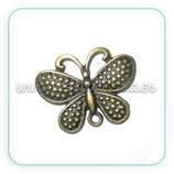 Charm Mariposa 008 - bronce antiguo puntitos CHAOOO-R03 - 10 unidades