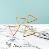 Aro dorado New Latón -  triangular  (10 unidades)