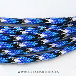 CESCALADA029 - Cordón de Nylon de Escalada  4mm  Modelo azulón negro y blanco new (3 Metros)