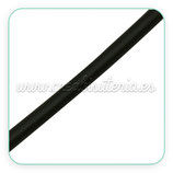 Cordón de caucho hueco negro 4mm interior 2mm (4 metros)