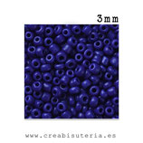 Abalorios -  Cristal de colores rocalla 3mm color sólido azul marino