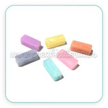 Abalorio acrílico rectangular color pastel   (6 pares colores variados)