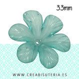 FLORLUCIT 38 - Flores acrílicas 33x8mm color turquesa  154Y (10 unidades)