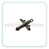 Charm TRANSPORTES- Avión bronce viejo  Rf42 (4 unidades)