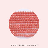 Abalorios -  Cristal facetado  Deluxe 3x2mm color coral P16