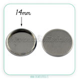 base de camafeo sin anilla para pegar ACERO INOX 14x14mm CAMBAS-PS028 (10 unidades)
