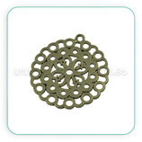 Conector espiritual 3 - Mandala flor tipo filigrana redondelitos (10 unidades)
