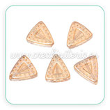 Abalorio cristal triangular ambar 12x11mm C64305 (10 unidades)