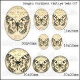 Imagen Mariposa Vintage beis 007