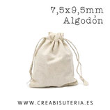 Bolsas saquito Algodón  7,5x9,5cm (8 unidades)