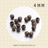 Entrepieza BOLA I - 03-  bronce antiguo 4mm  C104 (50 piezas)