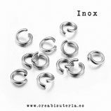 INOX - Anillas 9mm Espesor 1mm Abiertas  C04971  (40 unidades)