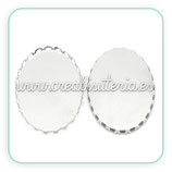 Camafeo oval 30x40mm plateado CAMBAS-C30011 (10 unidades)