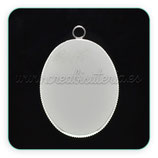 Camafeo oval 30x40mm plateado BASIC CAMBAS-C15489 (10 unidades)