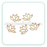 Conector Espiritual 1 - 011 - Flor de Loto ZAMAK MINI DORADA C0082699 (4 unidades)
