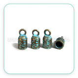 Terminal bronce viejo tintado en verde interior 4,5mm   ACCTER-P4578 (10 pares )