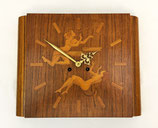 Wall Clock Attributed To Mjolby Intarsia From The Late 1930s